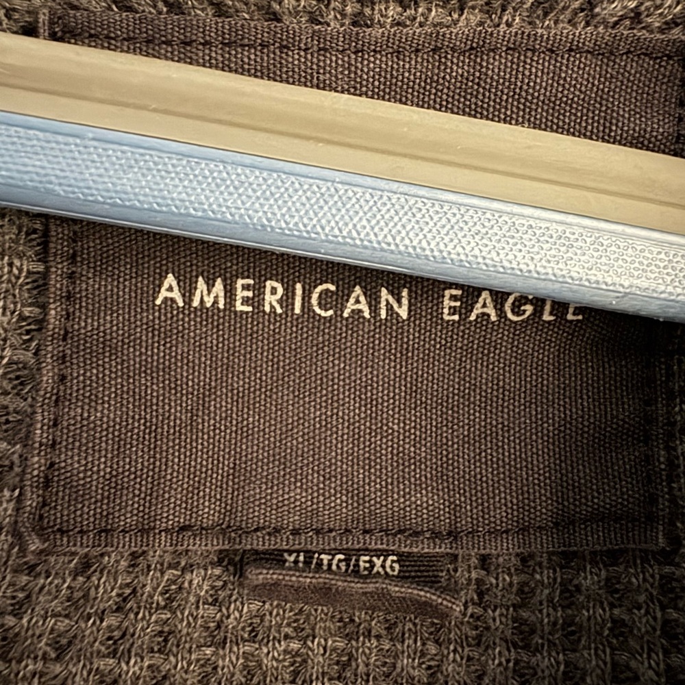 American Eagle Gray Waffle Knit Jacket - Picture 4 of 4
